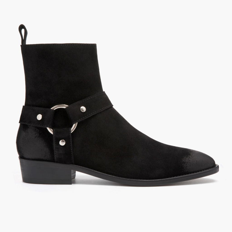 [S] Harness | Black Suede
