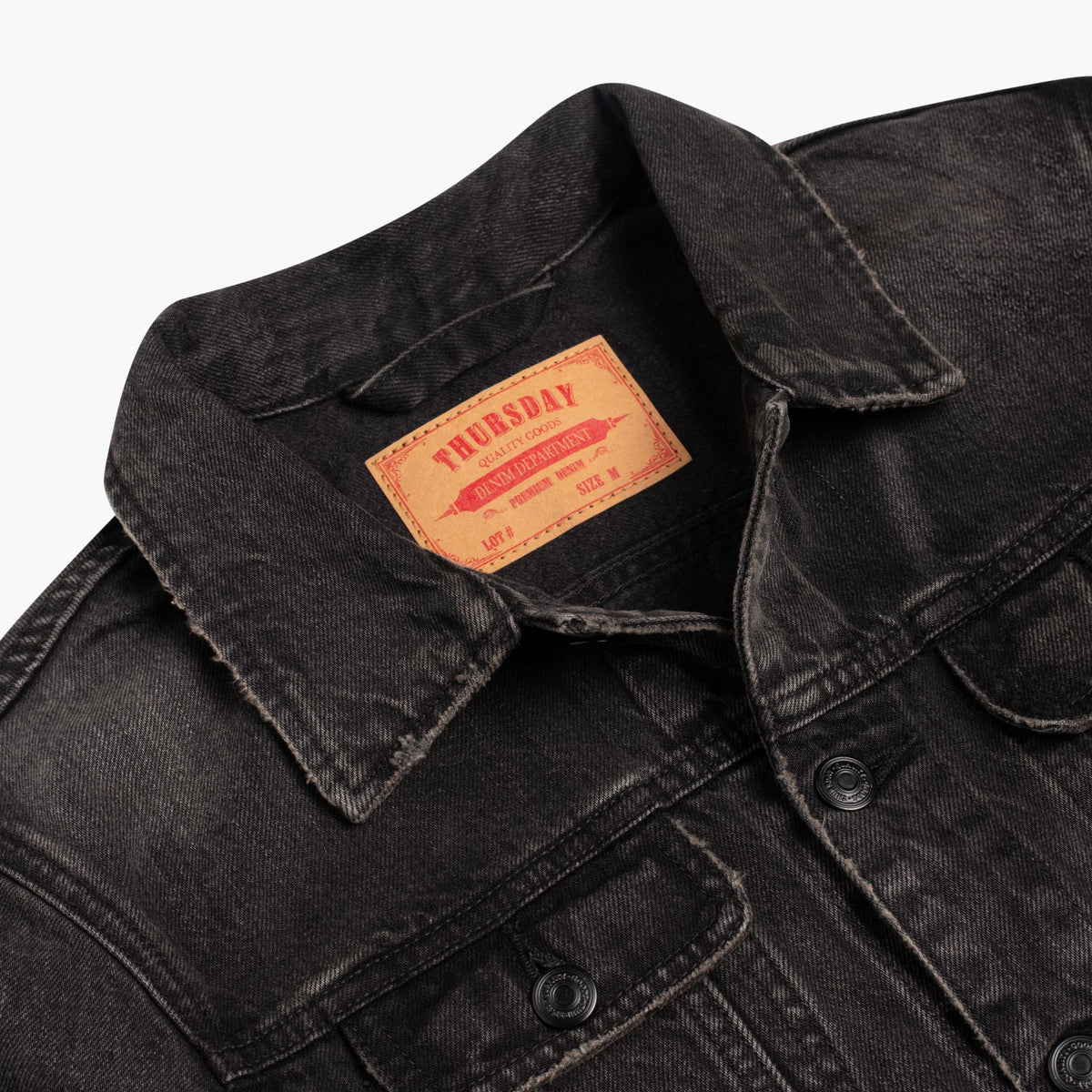 Denim Trucker Jacket | Faded Black