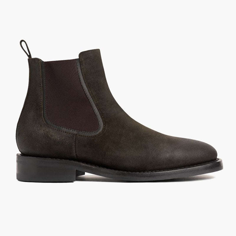 [S] Duke | Dark Olive Suede
