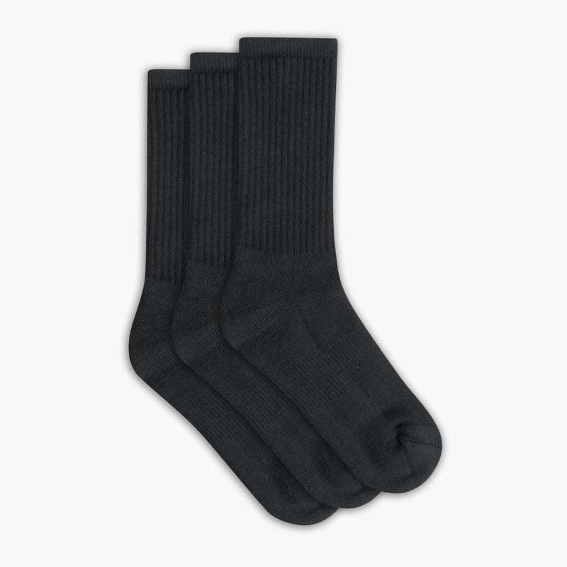 Men's Cotton Crew Sock | Charcoal 3-Pack