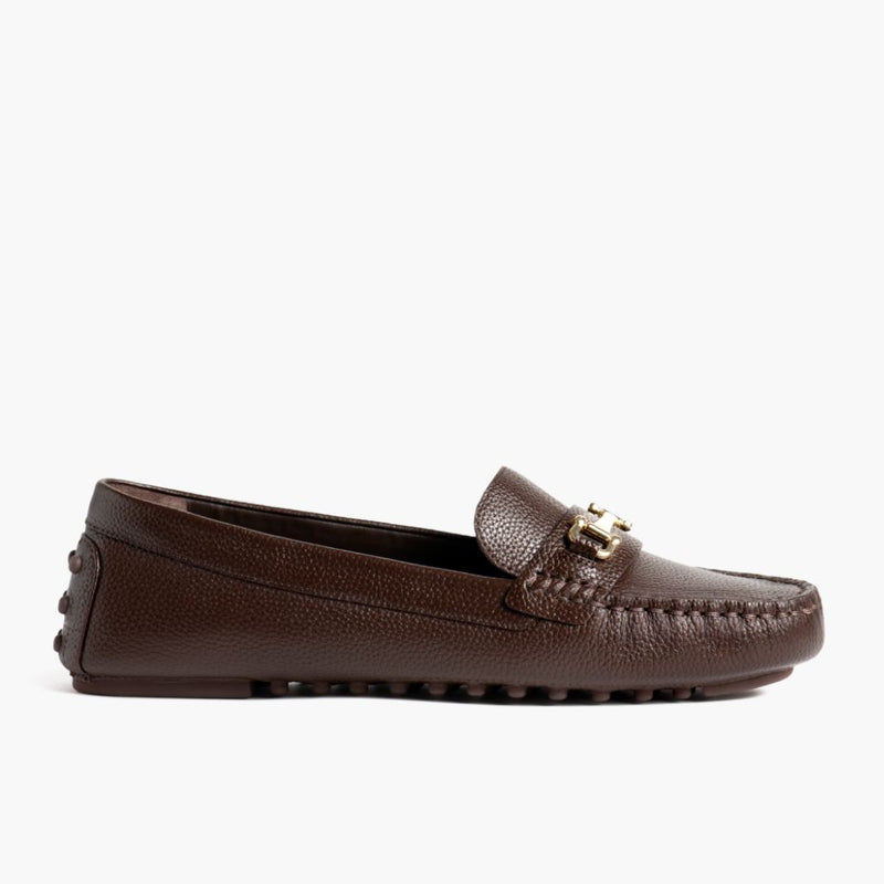 Driving Loafer | Brown & Gold
